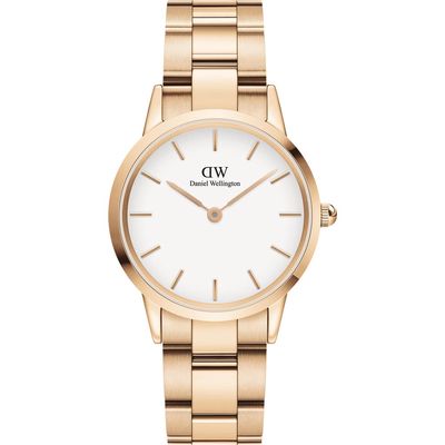 Daniel Wellington Iconic Bracelet Watch, 32mm in Eggshell White/Rose Gold 