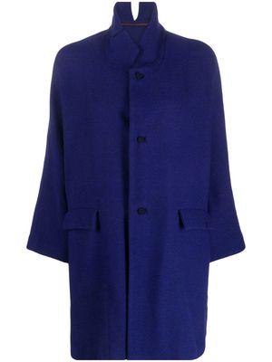 Daniela Gregis bell-sleeves wool coat - Blue
