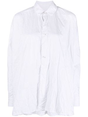 Daniela Gregis crinkle-effect cotton shirt - White