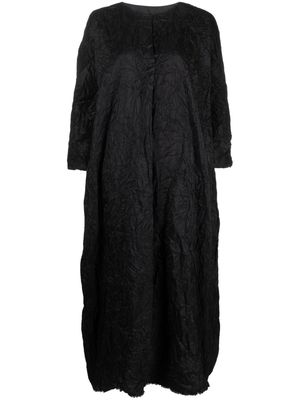 Daniela Gregis crinkled silk midi dress - Black