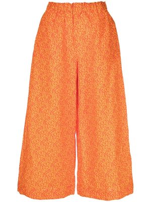 Daniela Gregis floral-print wide-leg trousers - Orange