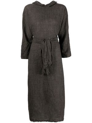 Daniela Gregis wool hooded dress - Brown