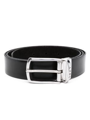 Daniele Alessandrini buckle-fastening leather belt - Black