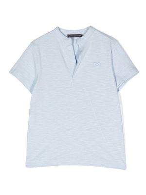 Daniele Alessandrini embroidered-logo short-sleeve T-shirt - Blue