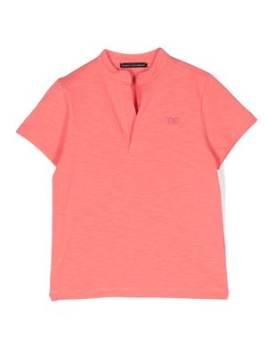 Daniele Alessandrini embroidered-logo short-sleeve T-shirt - Pink