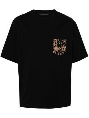 Daniele Alessandrini geometric-detailing T-shirt - Black