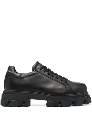 Daniele Alessandrini lace-up leather sneakers - Black