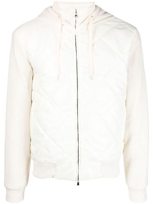 Daniele Alessandrini panelled diamond-quilted jacket - White