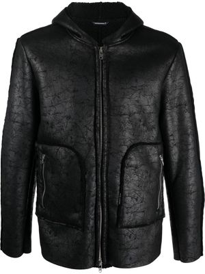 Daniele Alessandrini zip-up hooded jacket - Black