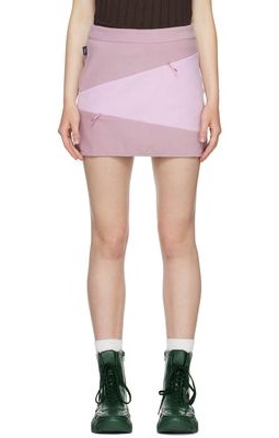 Daniëlle Cathari Purple Cotton Mini Skirt