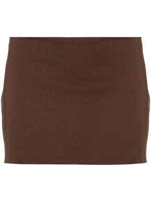 Danielle Guizio Micro Mini fitted skirt - Brown