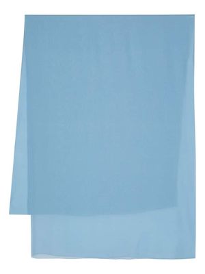 D'aniello chiffon-crepe silk scarf - Blue