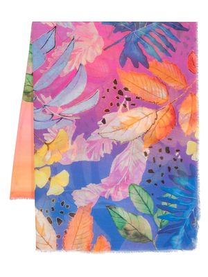D'aniello floral-print modal-blend scarf - Pink