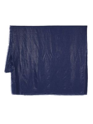 D'aniello frayed-edge scarf - Blue