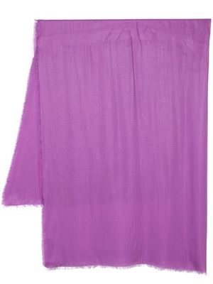 D'aniello frayed-edge scarf - Purple