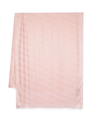 D'aniello metallic-threading fringed scarf - Pink