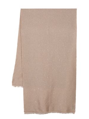 D'aniello Nilde sequin-embellished scarf - Neutrals