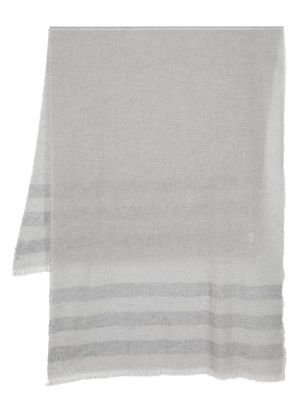 D'aniello Sveva stripe-pattern scarf - Grey