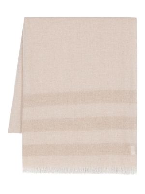 D'aniello Sveva stripe-pattern scarf - Neutrals