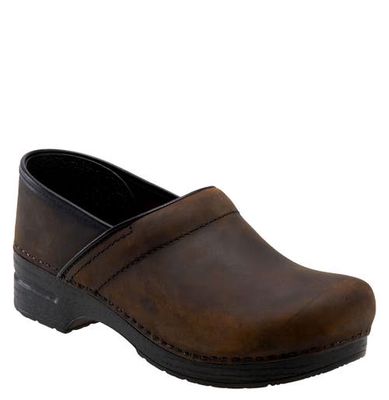 Dansko 'Professional' Slip-On in Antique Brown Oiled 