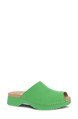 Dansko Ravyn Peep Toe Platform Sandal in Lime