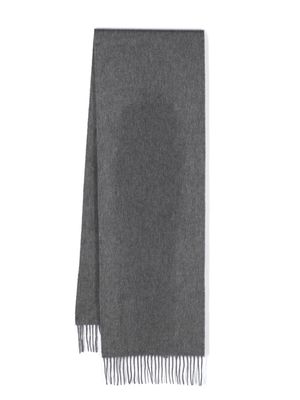 Danton fringed wool-blend scarf - Grey
