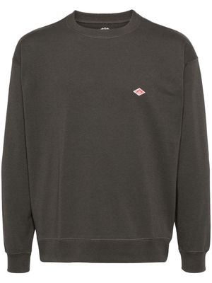 Danton logo-appliqué cotton sweatshirt - Grey