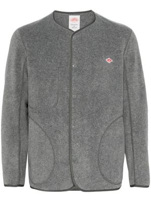 Danton logo-appliqué fleece jacket - Grey