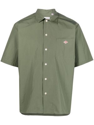 Danton logo-embroidered work shirt - Green