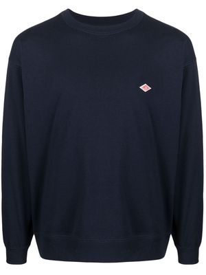 Danton logo-patch crew-neck sweatshirt - Blue