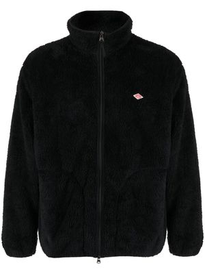 Danton logo patch fleece jacket - Black