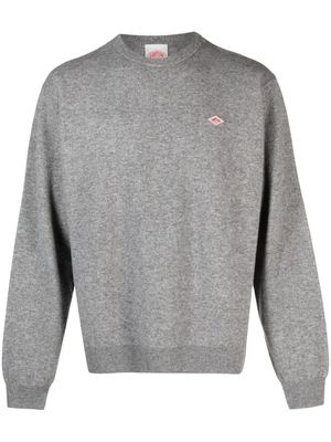 Danton logo-patch wool jumper - Grey