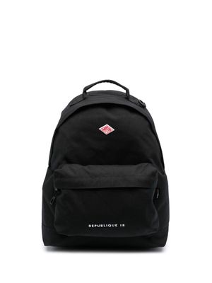Danton Republique 18 logo-patch backpack - Black