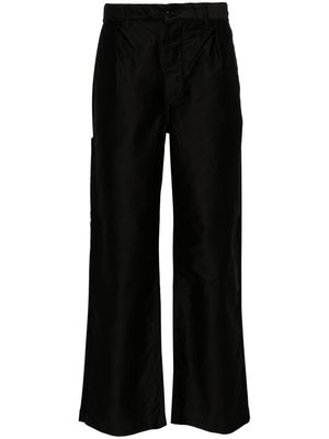 Danton straight-leg cotton trousers - Black