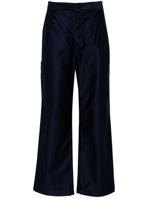 Danton straight-leg cotton trousers - Blue