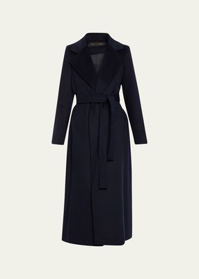 Daphne Belted Wool-Blend Wrap Coat