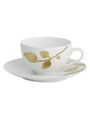 Daphne Teacup & Saucer Set - White - White