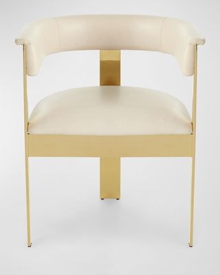 Dara Leather Dining Arm Chair