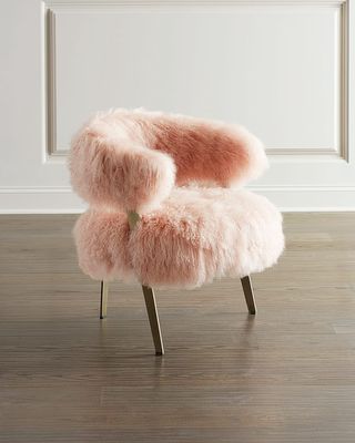 Darcy Blush Sheepskin Chair