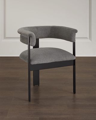 Darcy Pewter Faux Fur Dining Chair