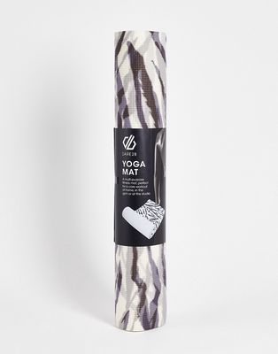 Dare 2b fitness yoga mat in zebra print-Black