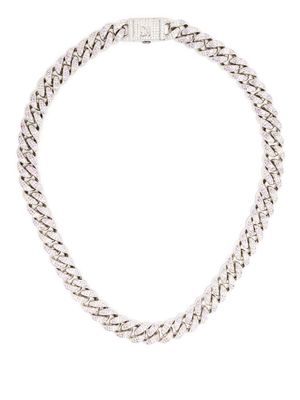 DARKAI crystal-embellished curb chain necklace - Silver