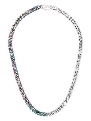 DARKAI Cuban 8mm Rainbow necklace - Silver