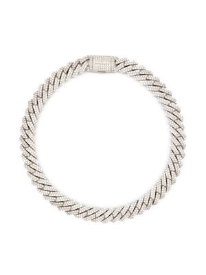 DARKAI Cuban embellished choker necklace - Silver