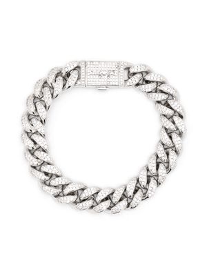 DARKAI Cuban Pavé crystal bracelet - Silver
