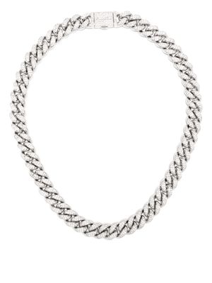 DARKAI Cuban Pavé crystal necklace - Silver