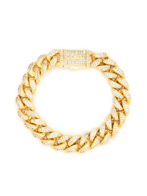 DARKAI Cuban Pavé gemstones bracelet - Gold