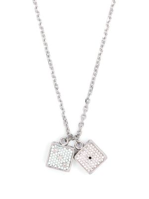 DARKAI Dice crystal pendant necklace - Silver