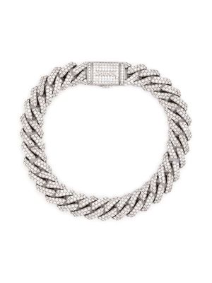 DARKAI mini Prong Pavé crystal bracelet - Silver