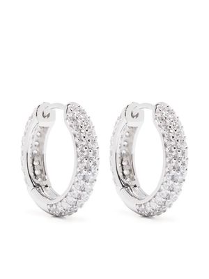 DARKAI Pavé crystal hoop earrings - Silver